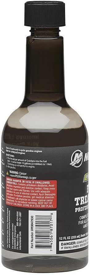 Mercury 8M0047930 Quickare Fuel Treatment Additive, 12 oz