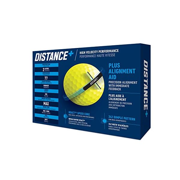TaylorMade Distance+ gelbe Golfbälle