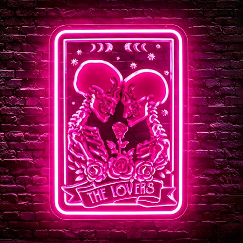 Whfobfe Skull Neon Sign for Wall Decor Led Neon Lights Signs