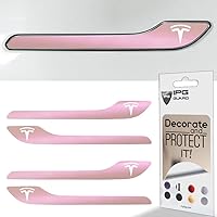 Vista 16 de IPG Compatible para Modelo 3 / Modelo Y Kit de calcomanías para manija de puerta (Set de 4) con logo de Tesla Personaliza tu Tesla (Bronce)