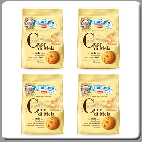 Mulino Bianco Cuor di Mela 8.8 Ounces (Pack of 4)