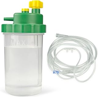 Oxygen Humidifier Bottle for Oxygen Concentrator and Oxygen Cylinder Regulators with Diss Outlet, Includes