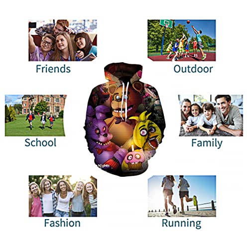 Ginnizora Anime Hoodie Novelty Long Sleeved Sweatshirt 3D Printed Hoodies Pullover With Kangaroo Pocket For Men Women Wyx-A3-L #TOP2