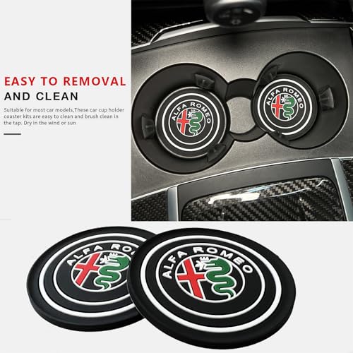 2PCS Car Cup Holder Coasters, Accesorios interiores automotrices miniatura 5