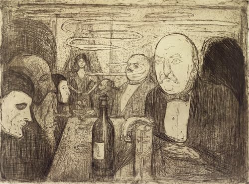 Christiana Bohème II Edvard Munch : affiche murale d'art pour décoration de salon 60x90