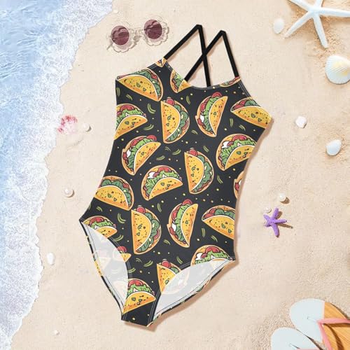 Image of Girls One Pieces Swimsuit Cute Beach Swimwear with Adjustable Strap 3-10 Years