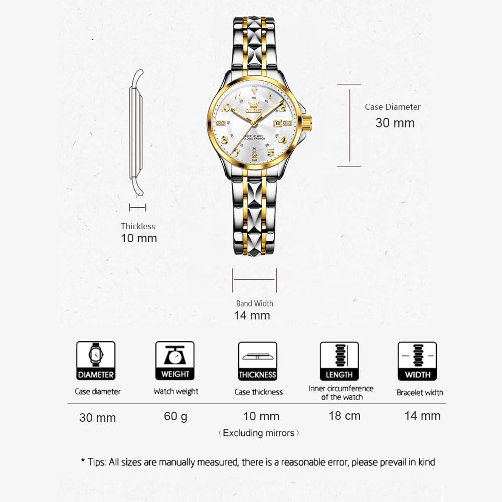Reloj Mujer de Acero Inoxidable con Esfera pequeña, Regalo Mujeres