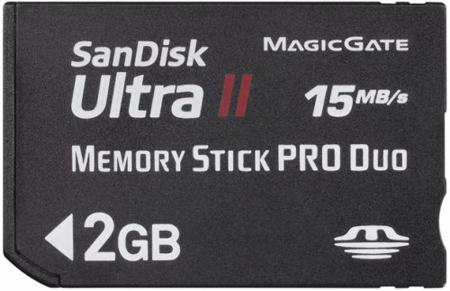 SanDisk UltraII �������[�X�e�B�b�NPRO Duo 2GB �]�����x15MB/Sec SDMSPDH-002G-J61