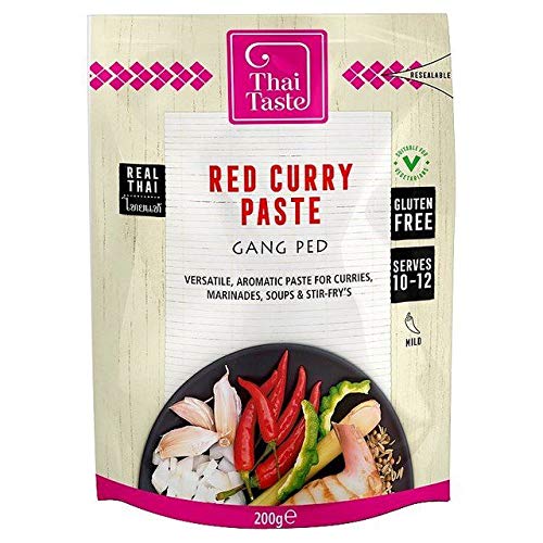 Thai Pasta de curry rojo sabor en bolsa 200g
