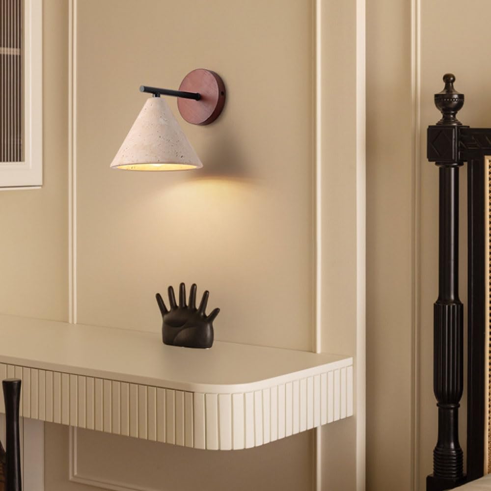 Aplique de pared travertino amarillo con tornillo, lámpara estilo industrial moderno, interior conexión cable duro, accesorios iluminación decorativos for pasillo sala estar junto a la cama