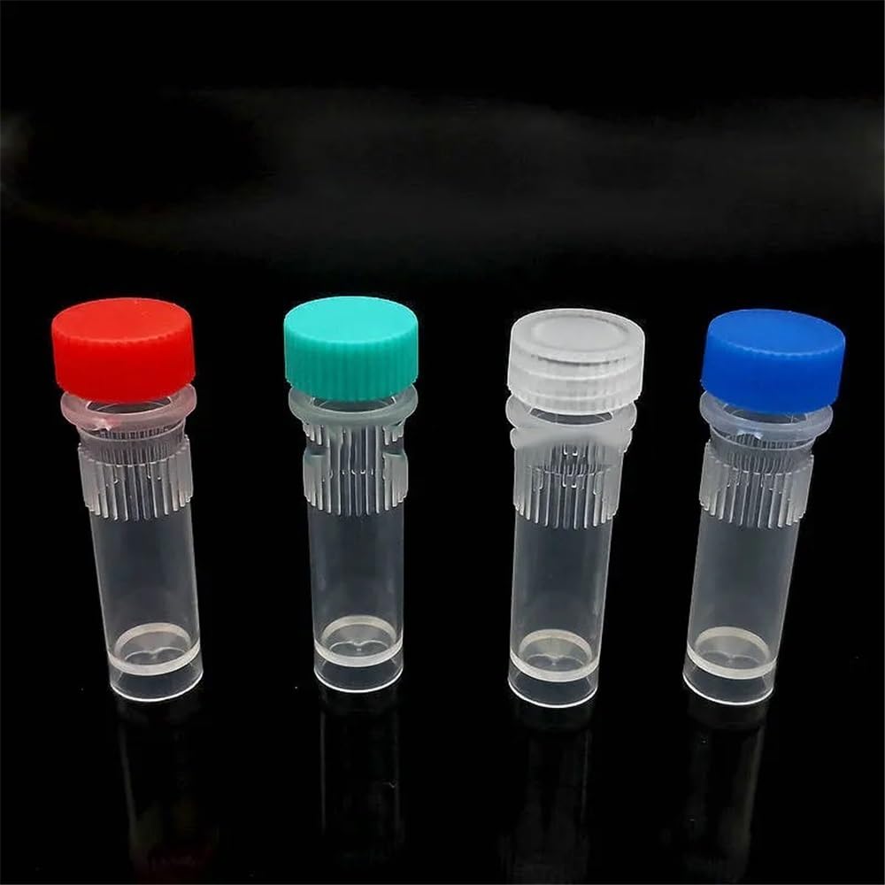 Attrezzature e forniture di laboratorio 500 pezzi/lotto provette da laboratorio 1 ml in PP con guarnizione in silicone, tappo filettato senza scala, fiala for campioni