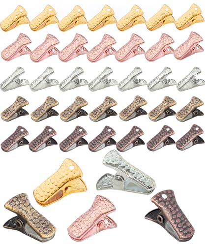 40 Pack Mini Alligator Clips with Steel Core & Non-Slip Silicone| Multipurpose Clips for Delicates DIY Crafts Office & Home(Mixing Colors)