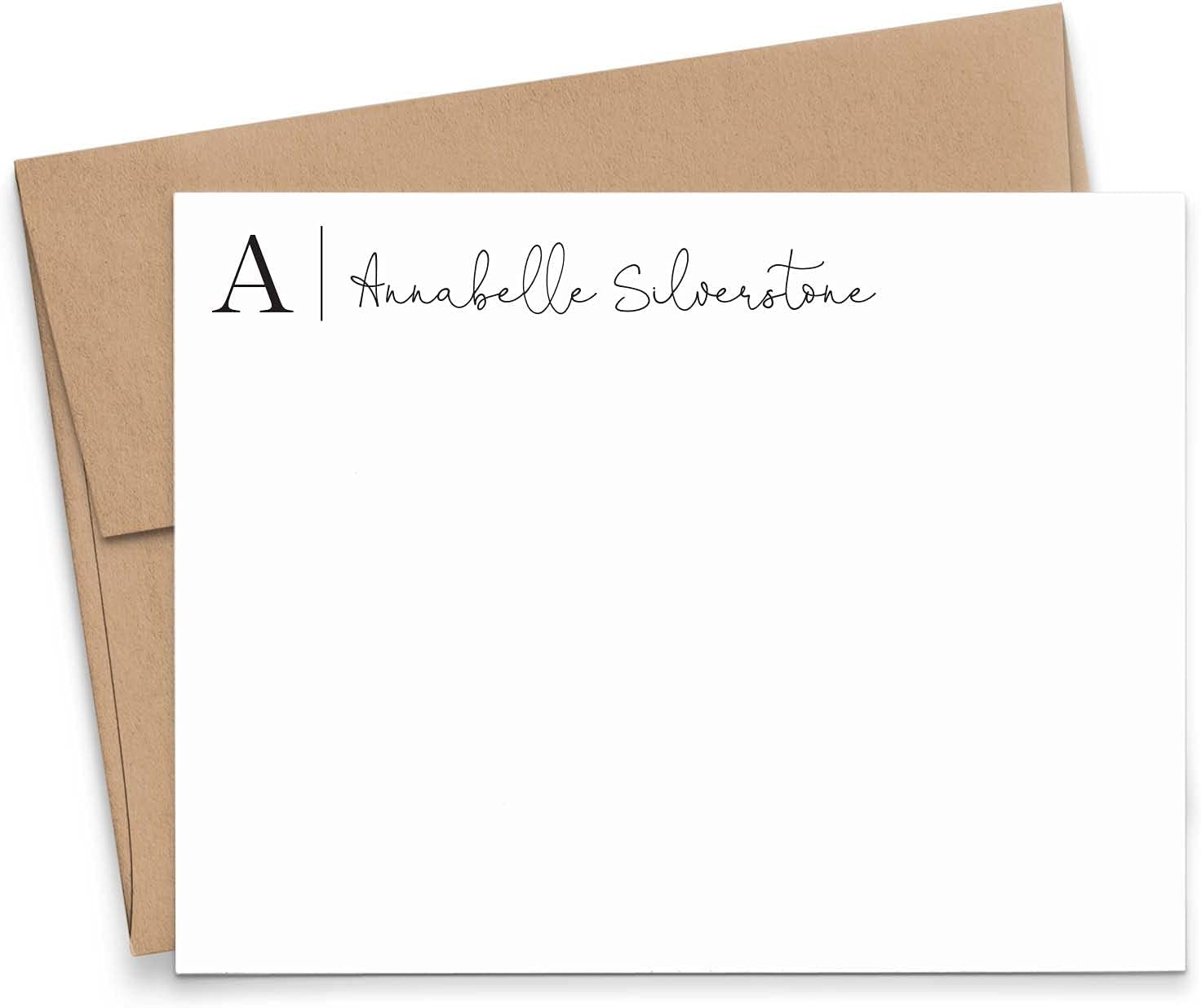 Monogram Stationary Cards with Envelopes Set, Personalized Stationery for women, Monogram Note cards with Envelopes, Personalized Monogrammed Stationery Set, Your Choice of Colors and Quantity