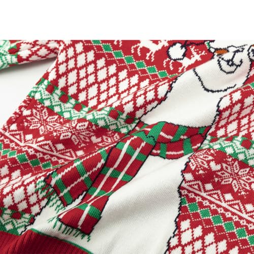 Image of Ugly Christmas Sweater Kids Girls Boys Reindeer Snowflake Knitted Xmas Holiday Pullover Sweater 2-9 Years Old