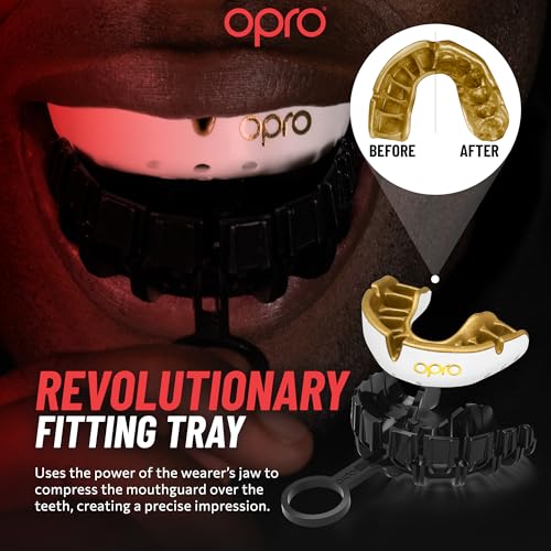 OPRO Gold Level Moldable Mouth Guard with Case Premium Fit (Clear) Adult & Kids Boxing Mouthguard for MMA & Impact Sports, Easy Self-Fit Mouth Guard for Sports, Football & Hockey - Includes Case by OPRO - Image 4