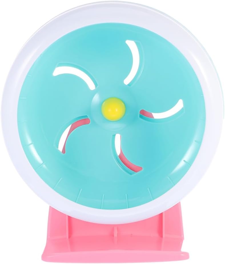 SEWACC Hamster Running Wheel Exercise 11Cm Plastic Mini Pet Wheel Silent Stand for Hamsters and Gerbils Random Color Random Color