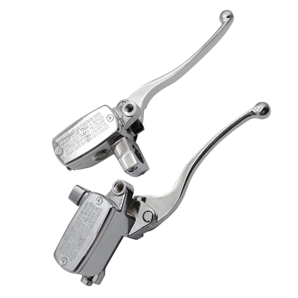 SecosAutoparts Leviers de maître-cylindre de frein chromés compatibles avec Suzuki Intruder 800 1994-2004 1400 1990-2004 1500 1998 1999 2000 2001 2002 2003 2004