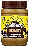 SunButter Honey Sunflower Seed Butter, 16 oz Nut-Free Spread with 5g Plant-Based Protein, Roasted Rich & Savory Flavor, Smooth Texture | Vegan & Kosher