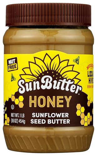 Sunbutter Honey Sunflower Seed Butter, 16 Oz Nut-Free Spread With 5G Plant-Based Protein, Roasted Rich & Savory Flavor, Smooth Texture | Vegan & Kosher