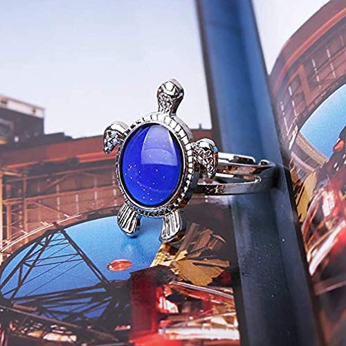 Childrens Mood Jewelry Turtle & Heart Adjustable Mood Rings Color Changing Child Ring for Kids Boys Girls3