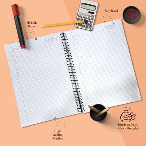 Image of WOW A4 SPIRAL LONG NOTEBOOK| 200 PAGES |RULED | SOFT COVER| Size: 29.7x21cm(Pack of 3)