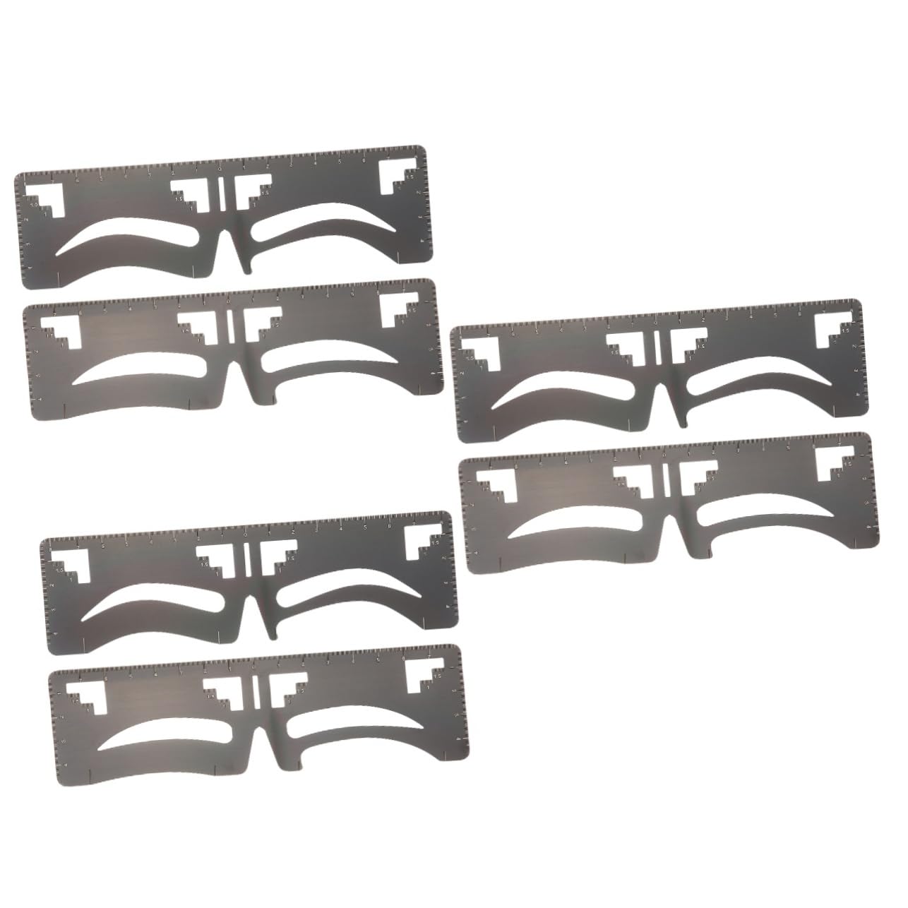3 Set Di Eleganti Modelli Per Sopracciglia Facili Da Usare Per Modellare Le Sopracciglia in Modo Simmetrico 2 Pezzi * 3