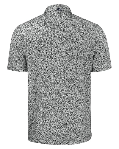 Cutter & Buck Pike Eco Flora Print Recycled Polo para Hombre Big & Tall 4X Negro miniatura 2
