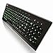 ADESSO AKB-120EB 3-Color Illuminated Compact Multimedia Keyboard with Large Print Keys and Hotkeys