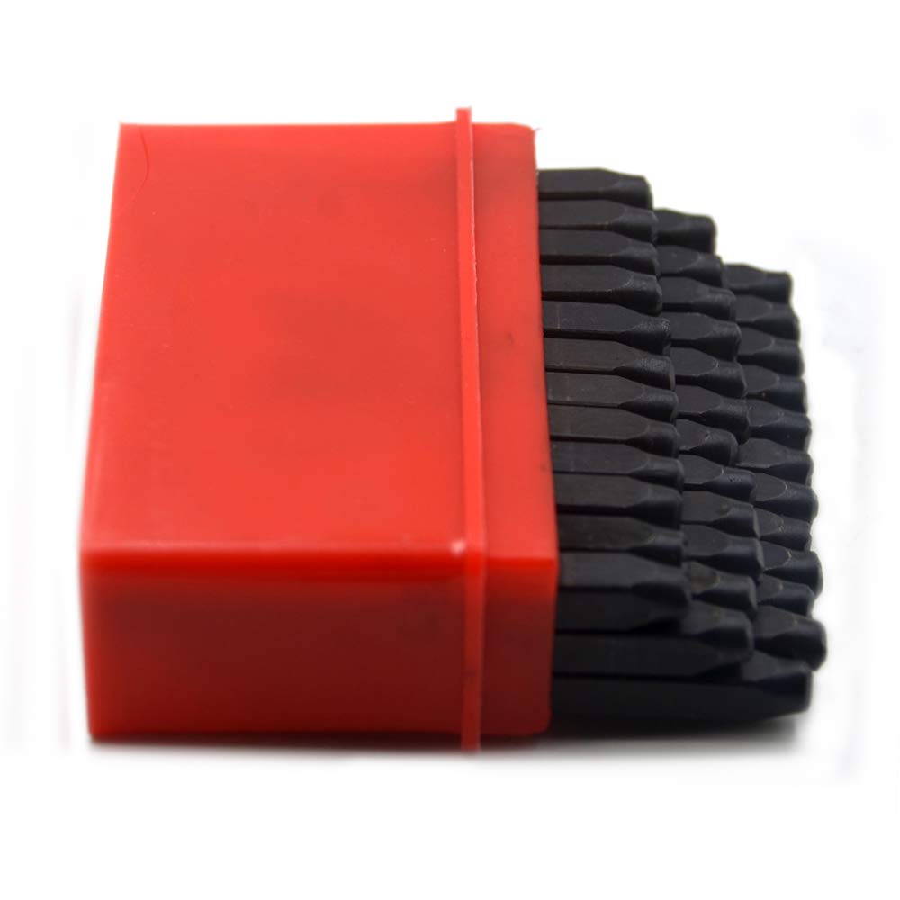 Oudtinx Number and Letter Stamp Set (36 Piece Punch Set/A-Z & 0-9) Hardened Steel for Metal Wood, Leather- 1/8