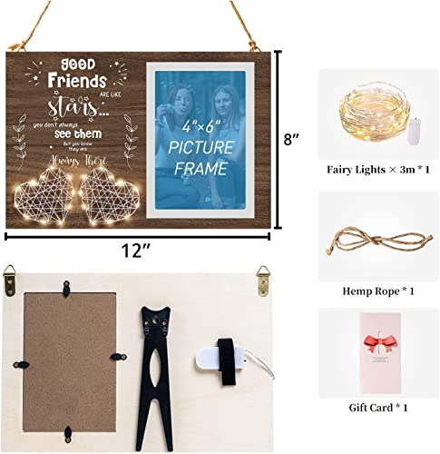 Best Friend Picture Frame - Birthday Gifts For Best Friend, Friendship Gifts For Women Friends Female Bff, Graduation Gifts Going Away Gifts For Friends - Good Friends Forever - Fits 4X6 Inches Photo #TOP6