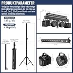 DJ Lights Stand for Parties - Professional 5in1 LED DJ Lighting System with Stand, DMX512, Sound Activated Stage Lights Package for Wedding Live Band Disco Club Gig Bar Booth Show Events - Image 2