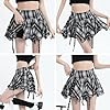 ZUNQKG Womens Black White Plaid Skirt High Waisted... #2