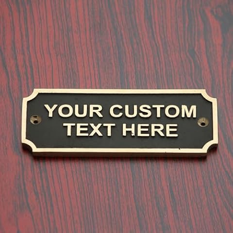 Brass Plaquel Personalized Your Door Sign Plaques Antique Finish Plaques, Best Home Decor Plaques, Customized Brass Name Plates for Home, Office, Door Sign, Classroom, Bedroom, Restroom, Custom Brass Door Plaques, Home Decor Plaques Cover