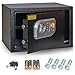 Produktbild Anadol Tresor Deluxe, Elektronischer Safe mit Zahlenschloss, Fingerabdruck Sensor, Doppelbolzen Verriegelung, Einbau Tresor, Wandtresor, Stahl Safe, 25×35×25 cm, Gewicht 8,2kg  16 Liter Volumen