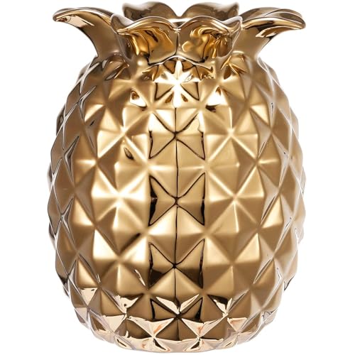 A&B Home 6' Pineapple Vase, Gold Gold/Modern Chic