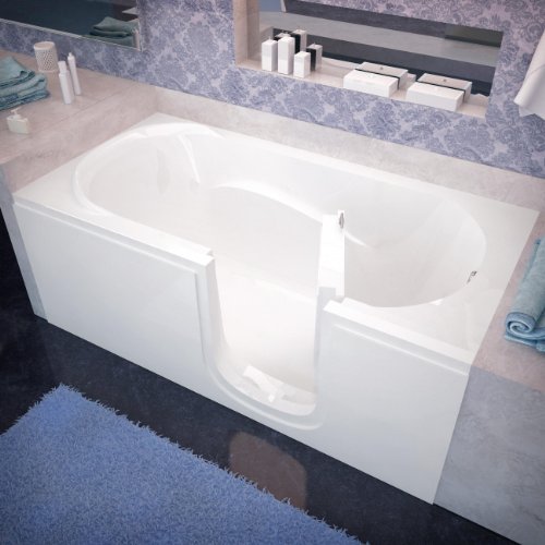 Spa World Venzi Vz3060sirws Rectangular Soaking Walk-In Bathtub, 30x60, Right Drain, White