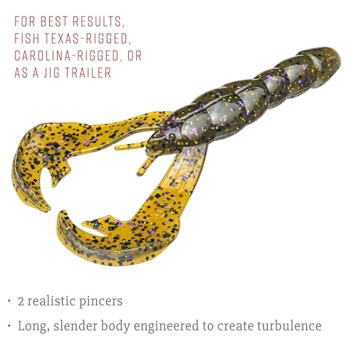 Strike King Rage Craw Fishing Lure, Green Pumpkin Purple and Gold, 4-Inches - image 4