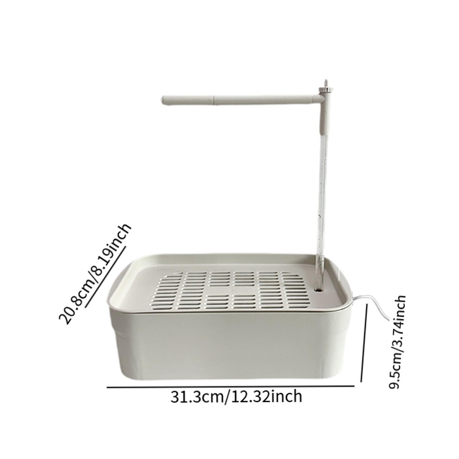 de baño automático para pájaros, Incluye Ducha y Fuente de Agua, Blanco, L