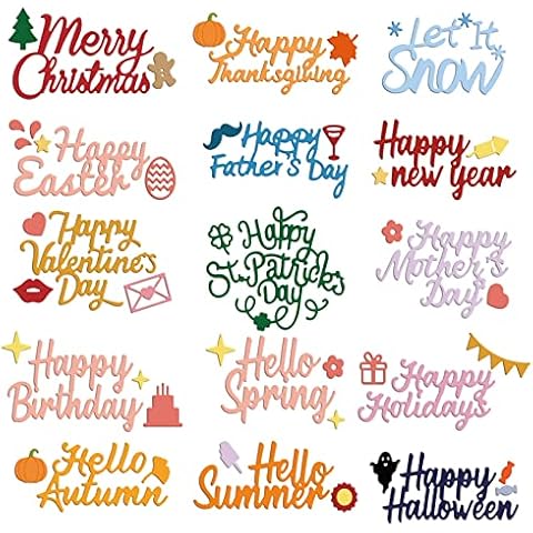INFUNLY Word Die Cuts for Card Making Cover