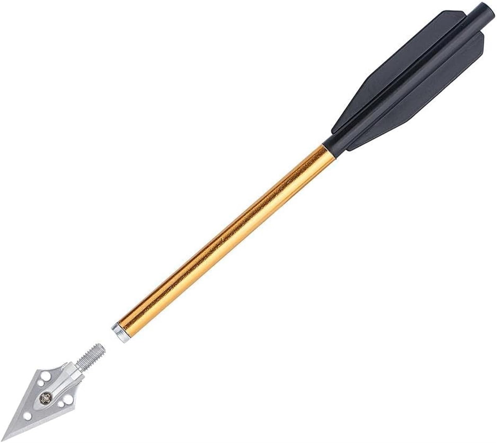 Améliorez Votre expérience d'arbalète avec des flèches d'arbalète en Aluminium de 6,3 Pouces - Paquet de 24 for l'entraînement à la Cible et la Chasse au Petit gibier (Color : Gold)
