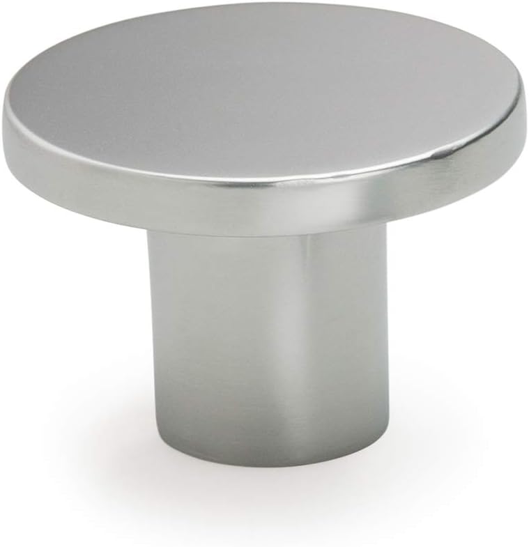 10 Pack Century Hardware Modern 1 Inch Round Knob (10, Polished Chrome)
