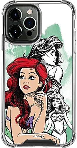 Skinit Clear Phone Case Compatible with iPhone 13 Pro Max - Officially Licensed Disney Princess Ariel Sketch Art Design
