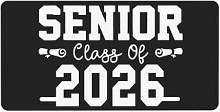 Senior Class of 2026 License Plate 6 x 12 Inch（4 Holes） Vintage Aluminum Metal License Plate for Men and Women48