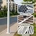 11.5 Foot 8.2ft Tall Security Camera Pole Outdoor, Universal Surveillance Camera Post Stand with 4 Brackets, Backyard Walkway Industrial Commercial Home Use (High 3.5m/11.5ft)
