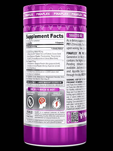 Finaflex Px, Pro Xanthine, Elite Prodcut, Pro Results (Oxy), Weight Loss Support, Appetite Suppressant, Concentration Enhancement, Hours Of Clean Energy, 60 Capsules #TOP2