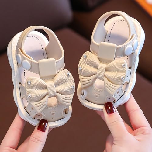 Toddler Girls Bowknot Closed Toe Soft Sole Beach Sandals Small Children's Summer Non Slip Casual Outdoor Shoes4