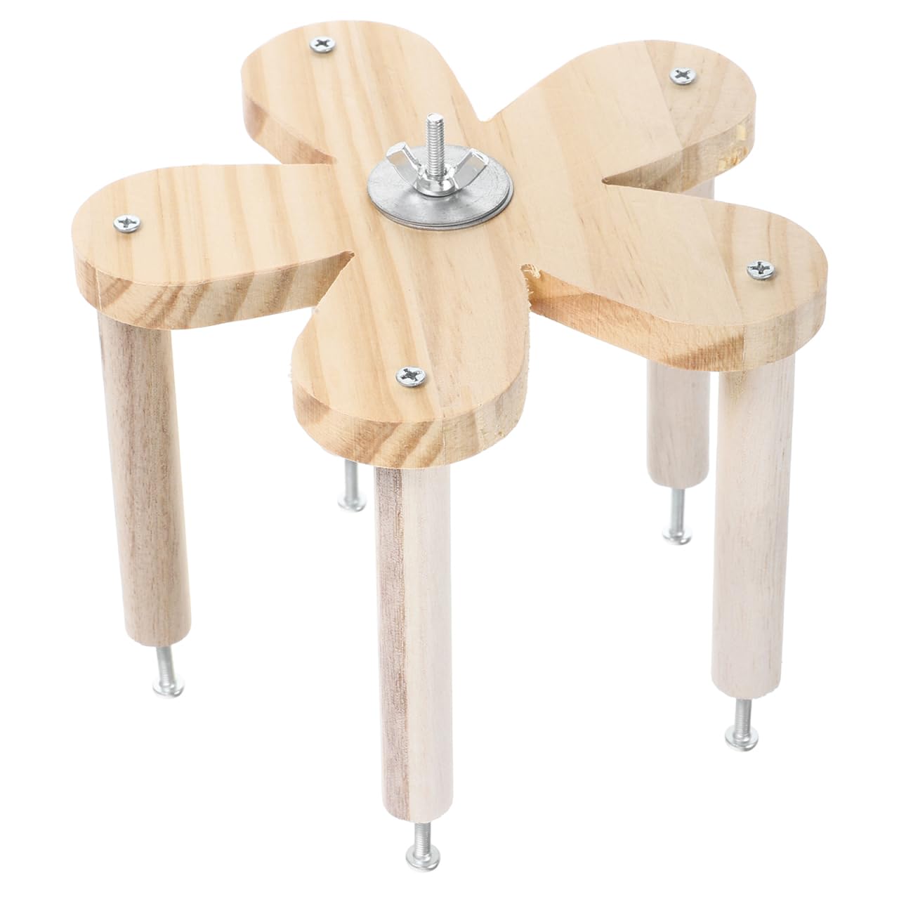 Rotatable Bird Perch Stand for Parrots Cockatiels and Budgies Fun Ferris Wheel Design Natural Material for Cage Play and Training Activities