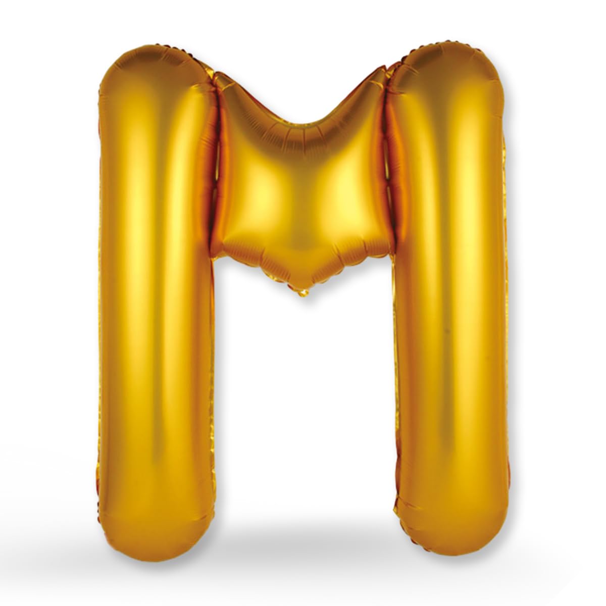 FUNXGO XXL Foil Balloon Letter M Gold Matt - Giant Letter Balloon Approx. 100 cm - Reinforced Material - For Helium & Air - Perfect for Birthday, Wedding & Party Decoration - Balloon M Gold — image 1