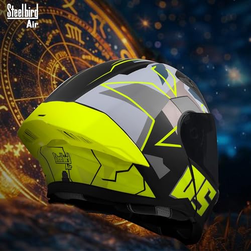 Image of Steelbird SBA-20 05 ISI Certified Flip-Up Graphic Helmet for Men with Inner Chrome Sun Shield