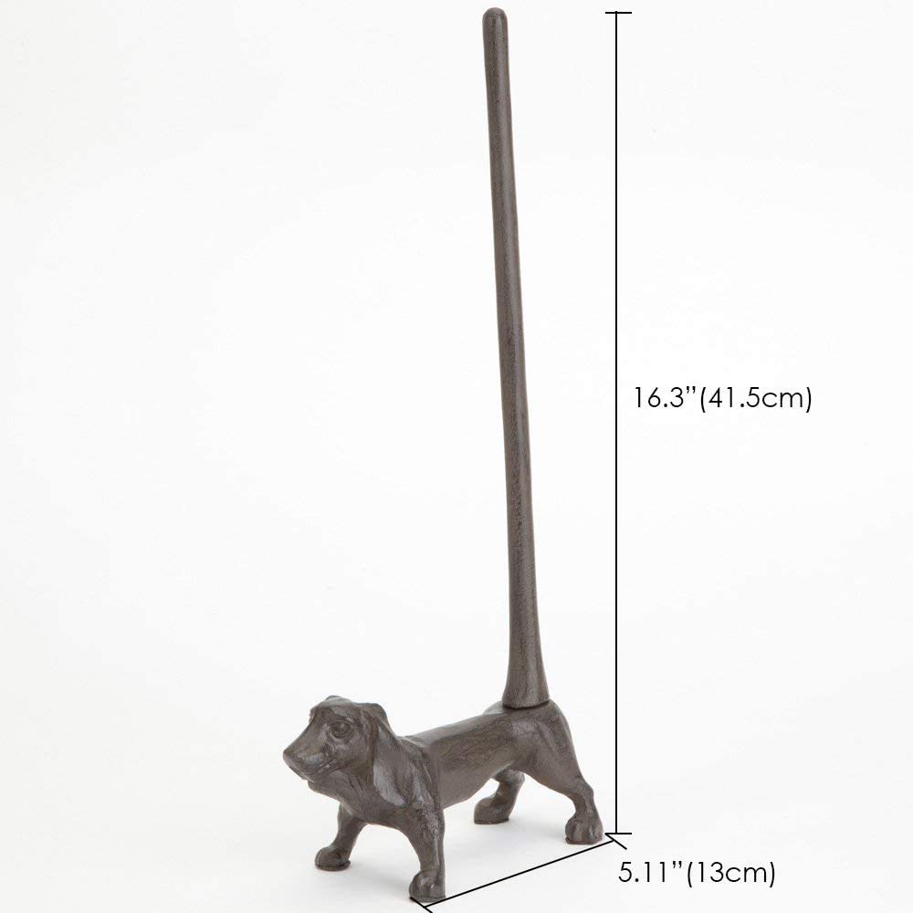 Porte-rouleau de papier toilette en fonte style chien 2 cuisine et salle de bain